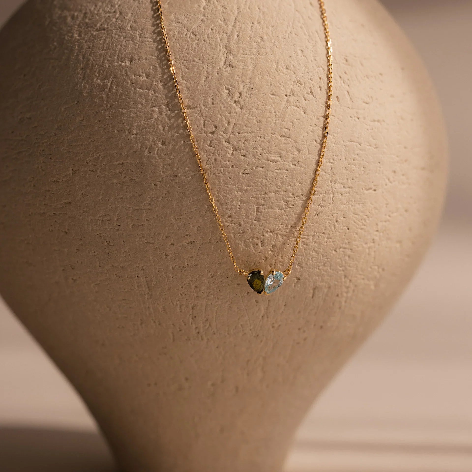 Toi et Moi Teardrop Heart Necklace