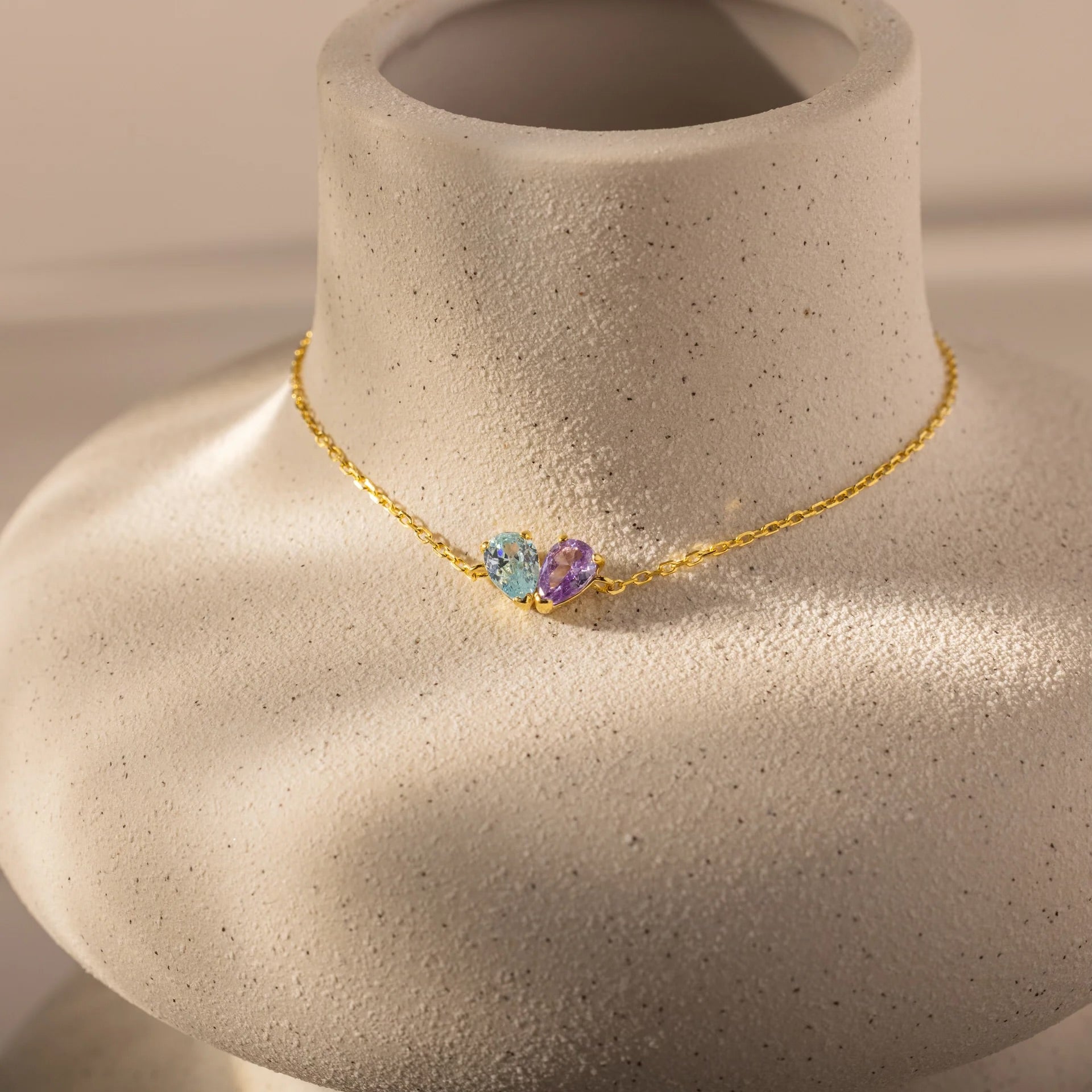 Toi et Moi Teardrop Heart Bracelet
