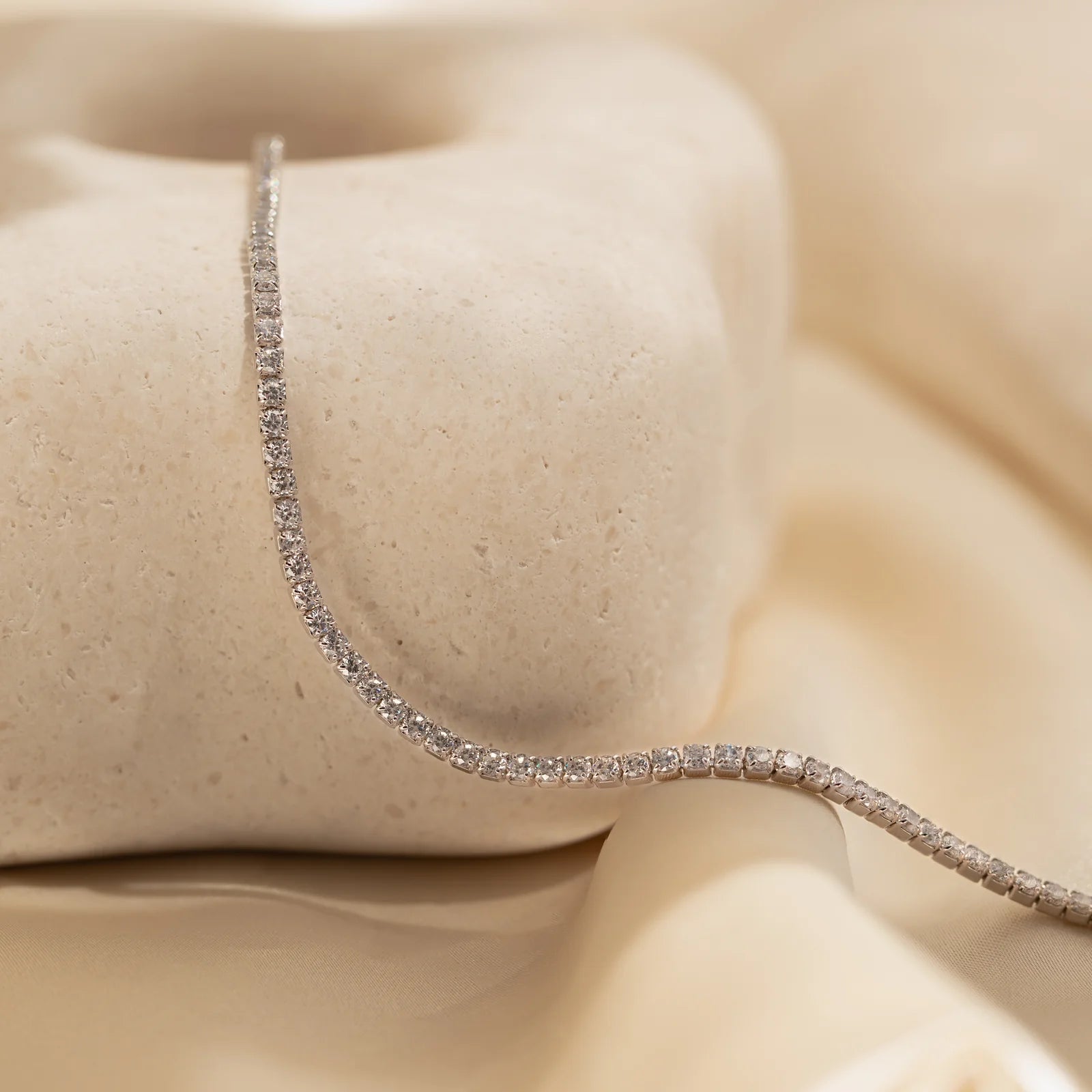 Classic Diamond Tennis Bracelet in Silver