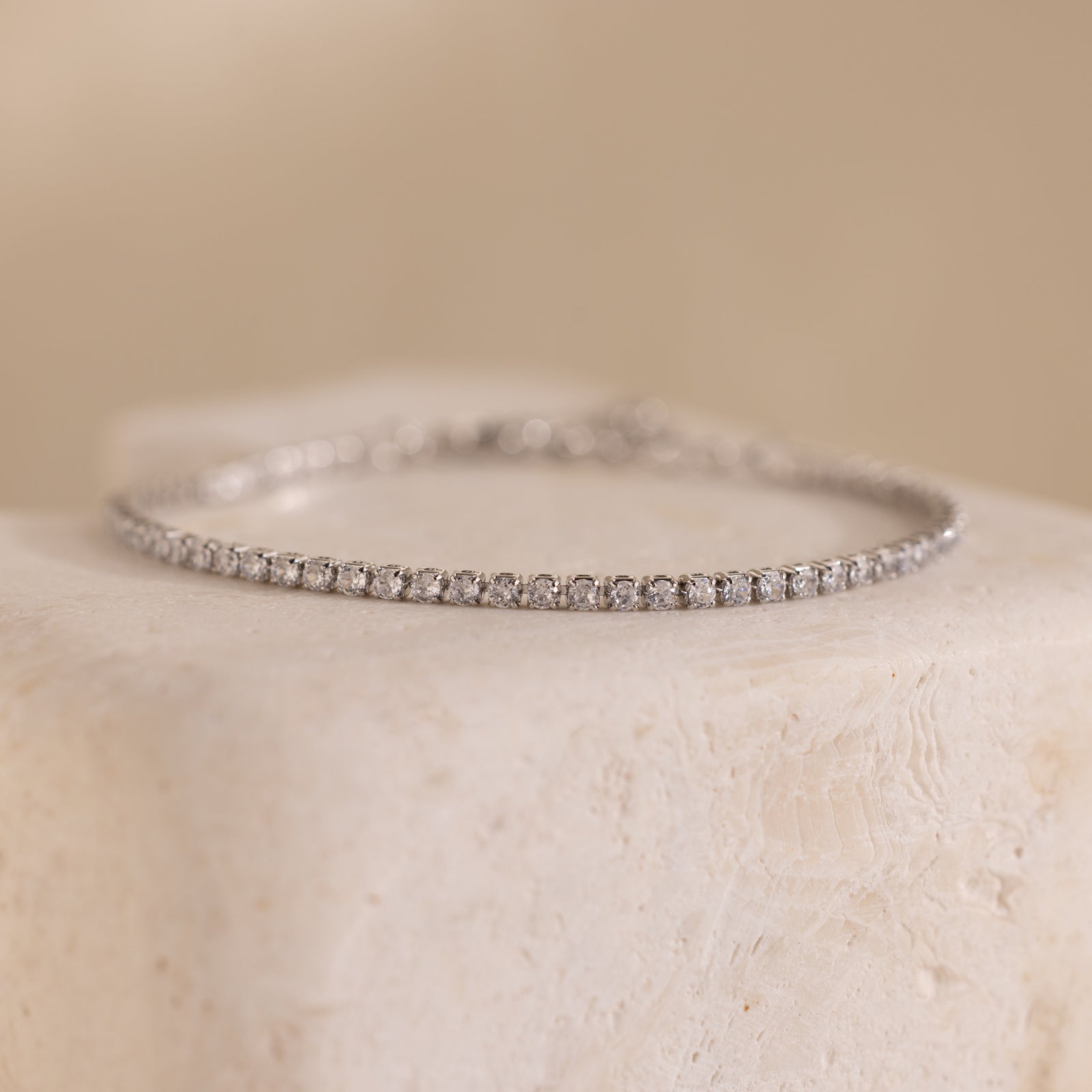 Classic Diamond Tennis Bracelet in Silver