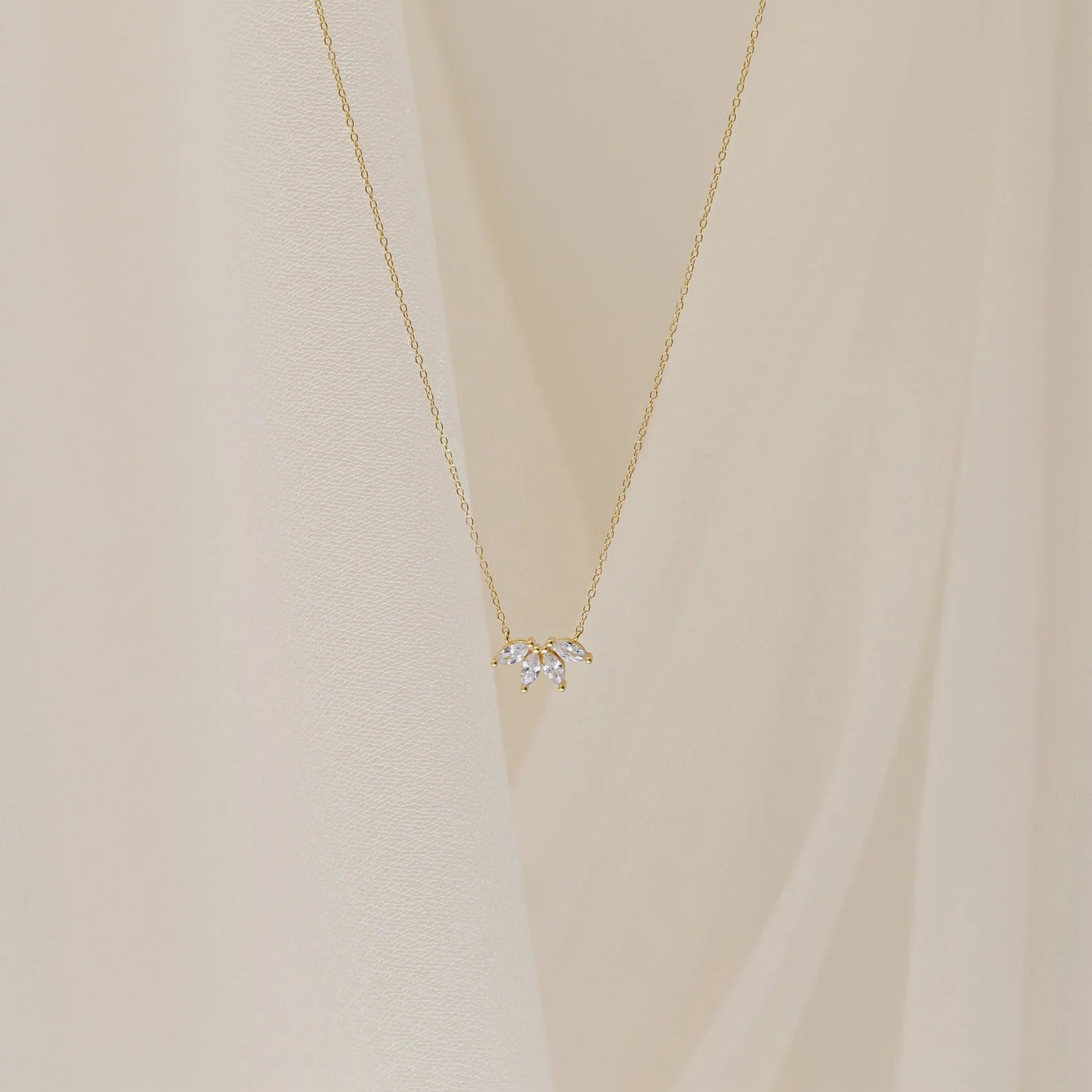 Marquise Diamond Necklace in 18K Gold