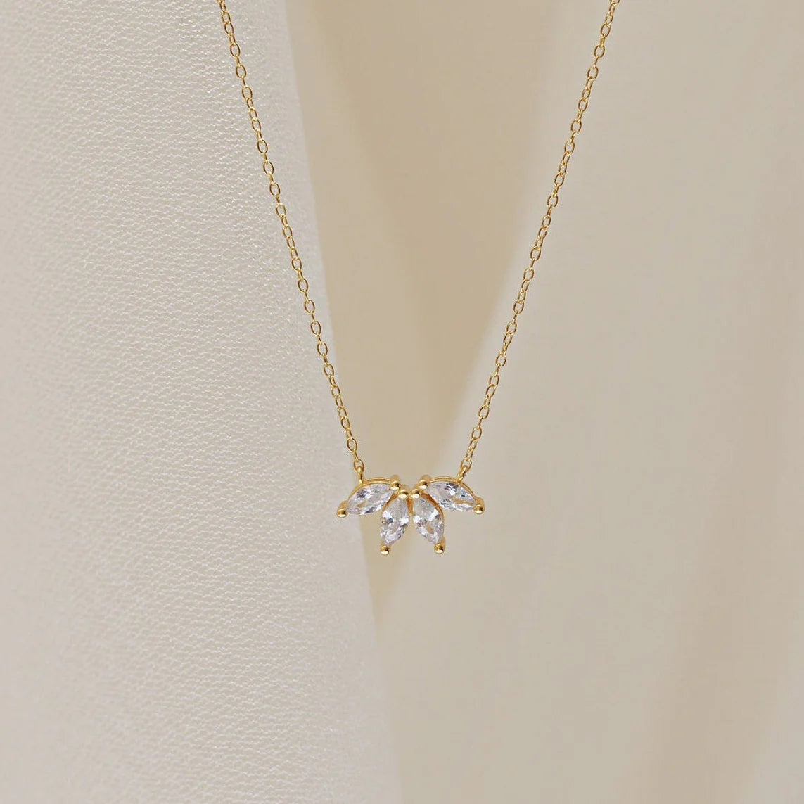Marquise Diamond Necklace in 18K Gold